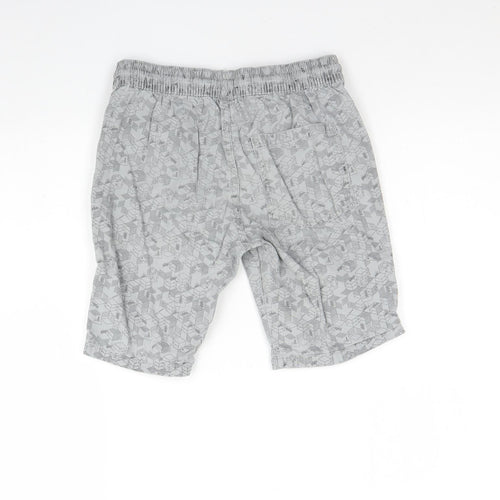 F&F Boys Grey Geometric Cotton Chino Shorts Size 9 Years  Regular