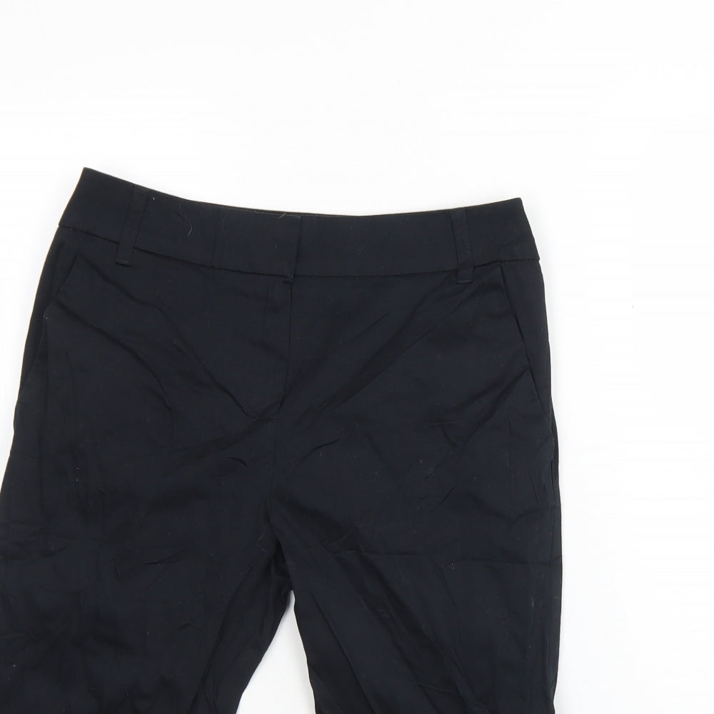 Preworn Womens Black  Polyester Culotte Shorts Size 30 in L15 in Regular Hook & Eye