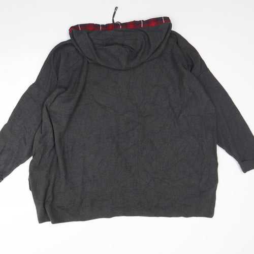 NEXT Womens Grey  Cotton Pullover Hoodie Size 10