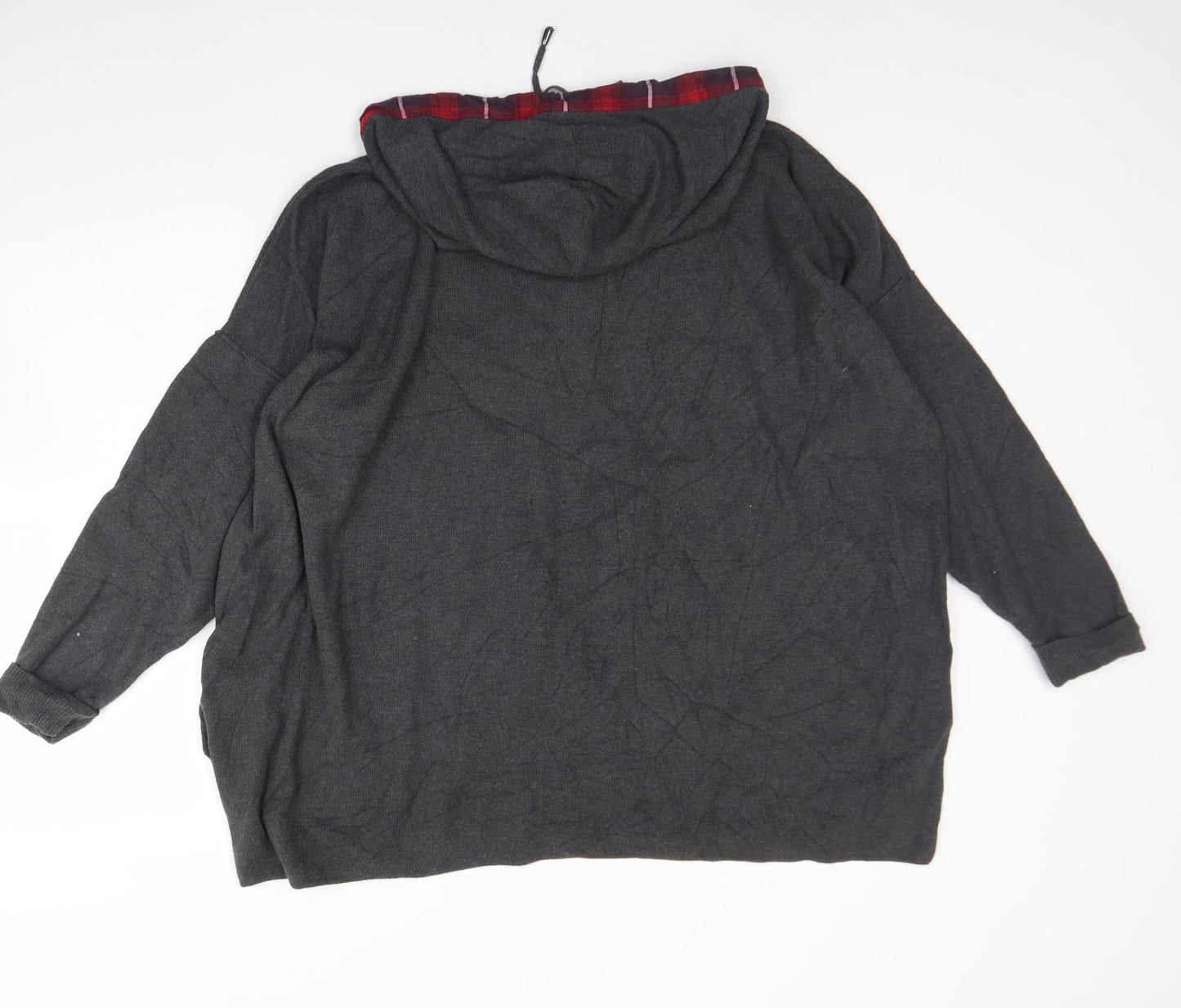 NEXT Womens Grey  Cotton Pullover Hoodie Size 10