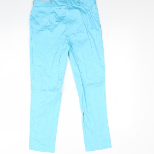 Atmosphere Womens Blue  Cotton Trousers  Size 6 L26 in Regular Hook & Eye