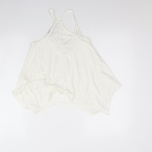 Atmosphere Womens Ivory  Viscose Basic Tank Size 8 Round Neck