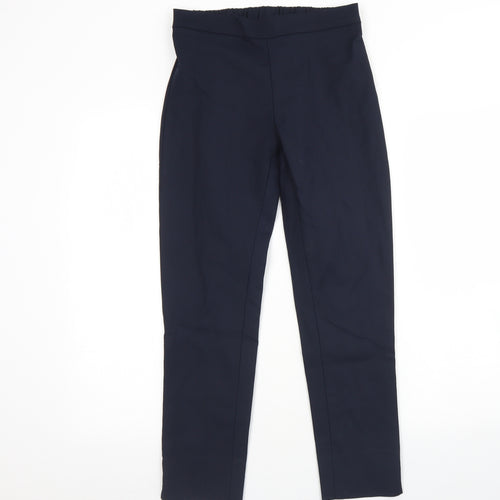 Preworn Womens Blue  Cotton Trousers  Size S L26 in Regular
