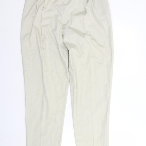 Elaine miller Womens Beige  Polyester Trousers  Size 32 in L32 in Regular Hook & Eye