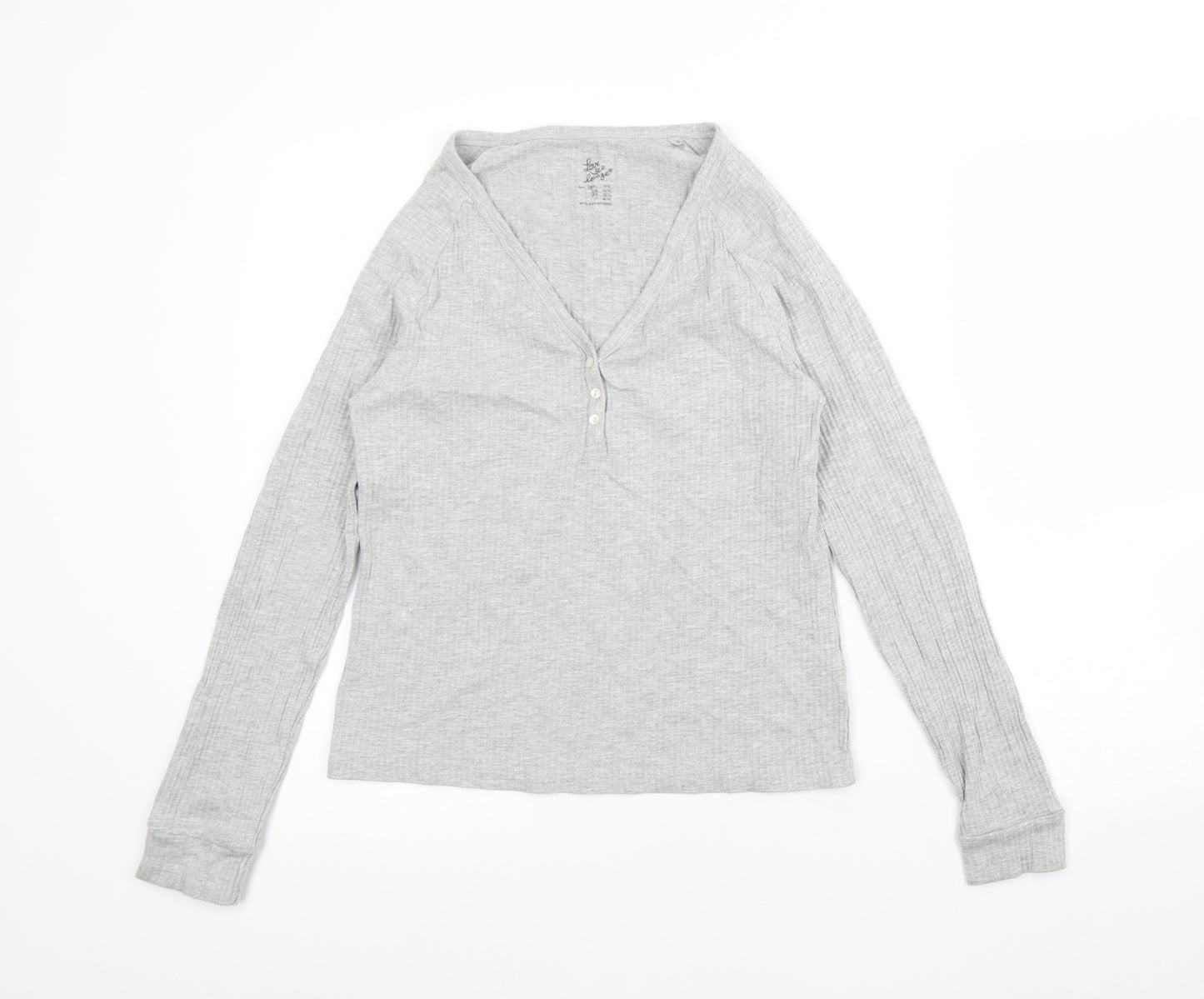 Love to lounge  Womens Grey Solid Cotton Cami Pyjama Top Size L