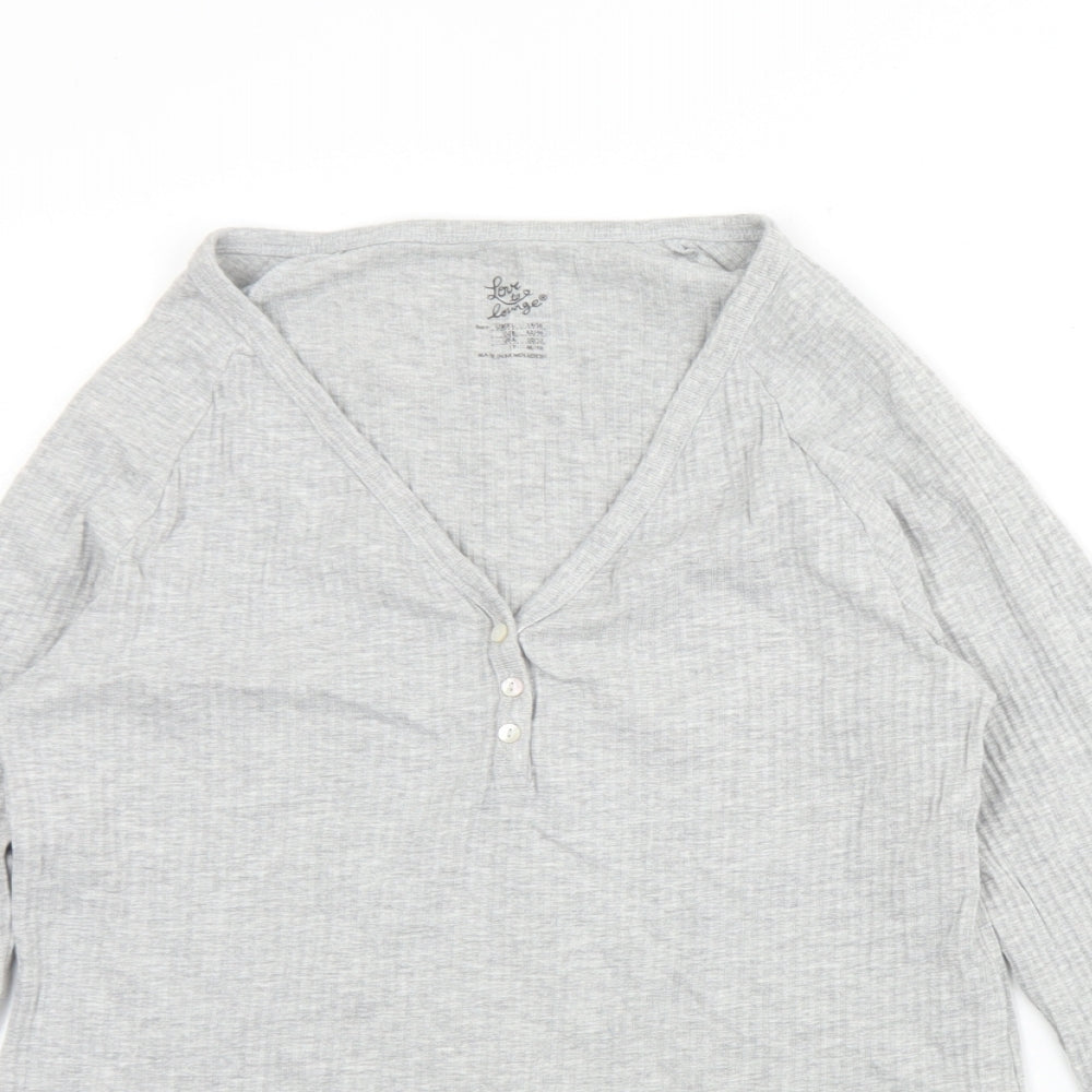 Love to lounge  Womens Grey Solid Cotton Cami Pyjama Top Size L