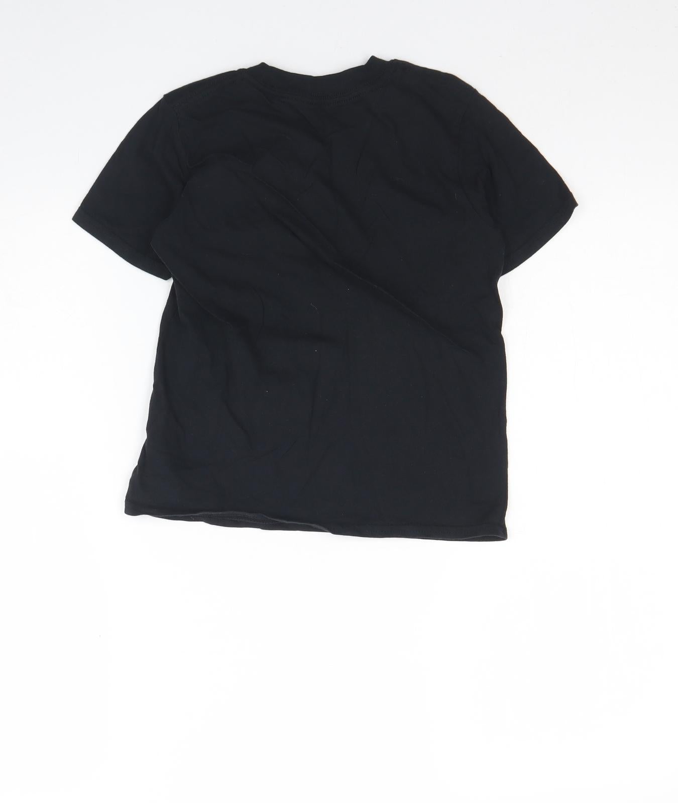 ABSOLUTE CULT Boys Black  Cotton Basic T-Shirt Size S Round Neck  - Wolverine