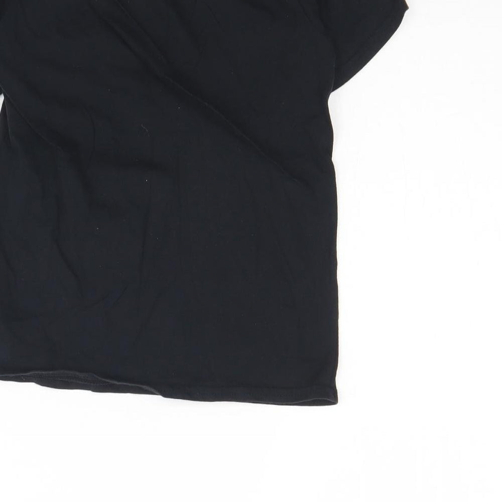 ABSOLUTE CULT Boys Black  Cotton Basic T-Shirt Size S Round Neck  - Wolverine