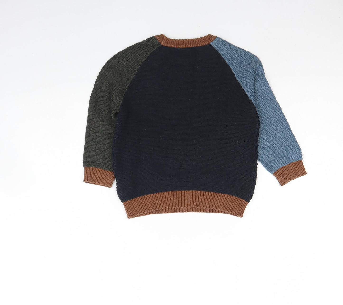 NEXT Boys Blue Round Neck  Cotton Pullover Jumper Size 4 Years