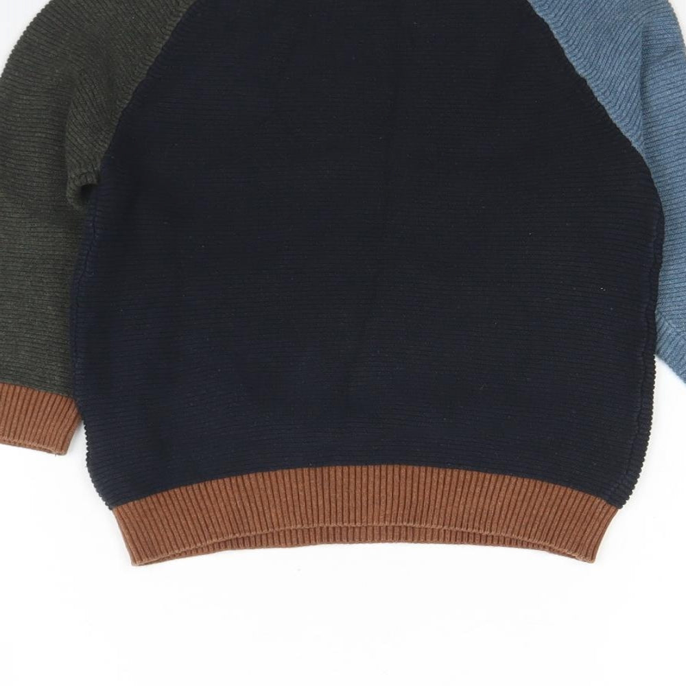 NEXT Boys Blue Round Neck  Cotton Pullover Jumper Size 4 Years