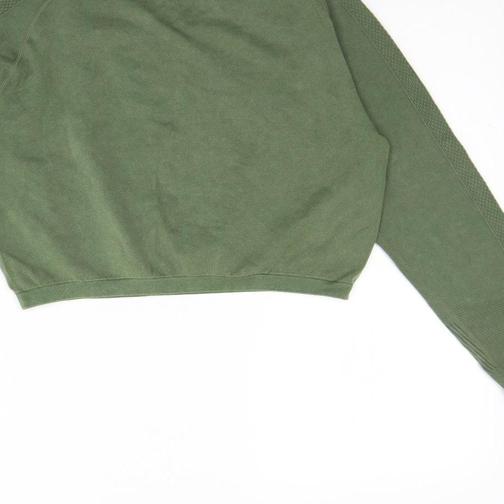 Workout Girls Green  Polyamide Basic T-Shirt Size 14 Years Round Neck