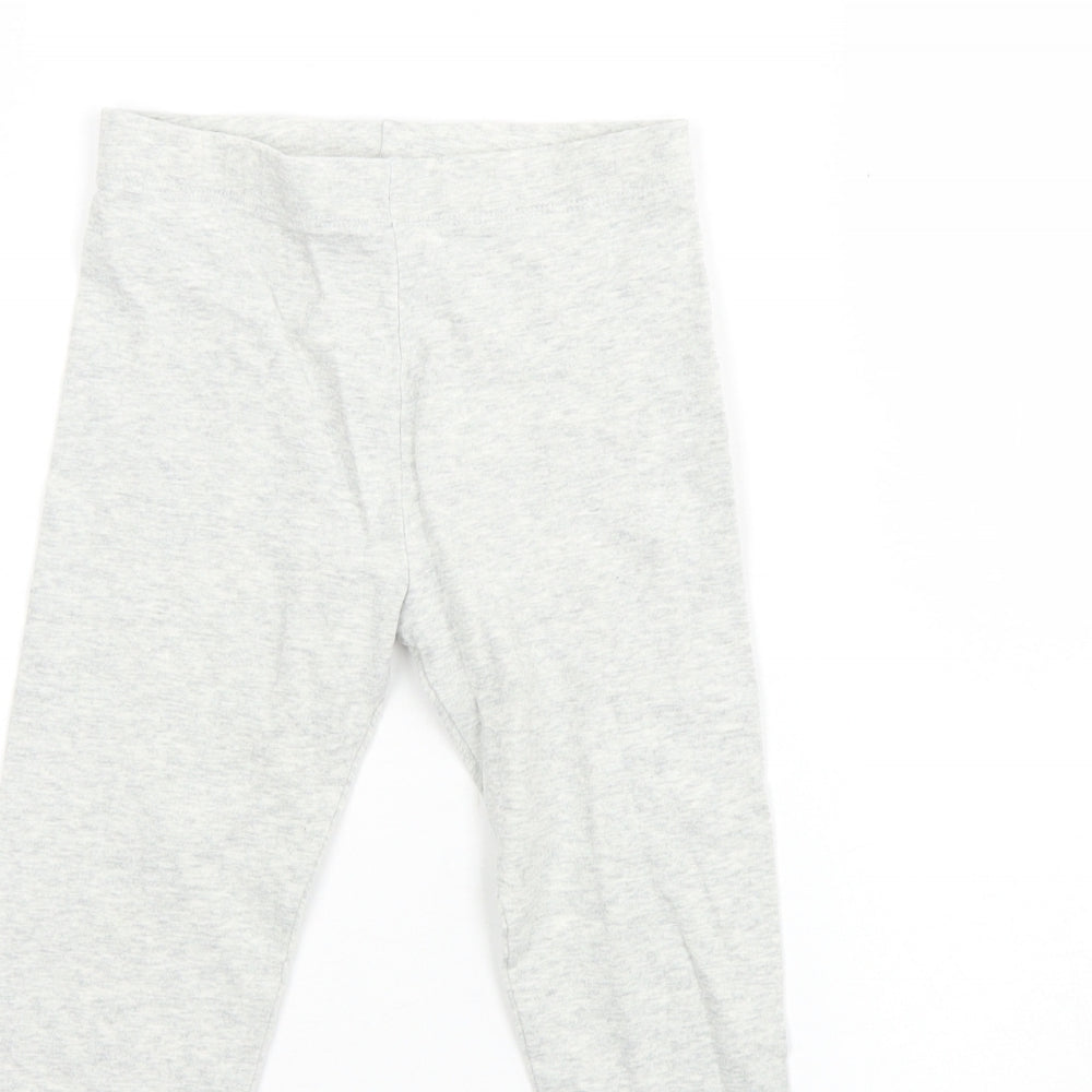 NEXT Girls Grey  Cotton Capri Trousers Size 7 Years  Regular