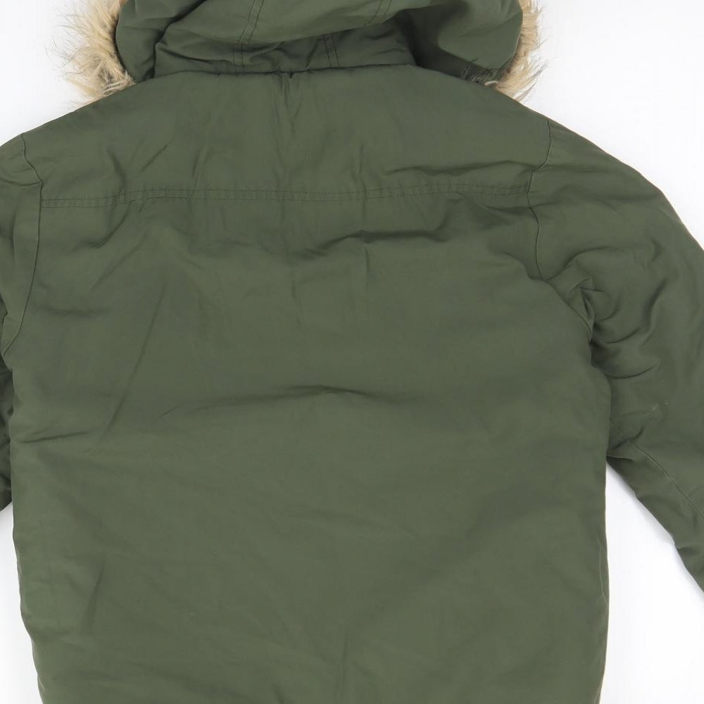George Boys Green   Rain Coat Coat Size 9 Years  Zip