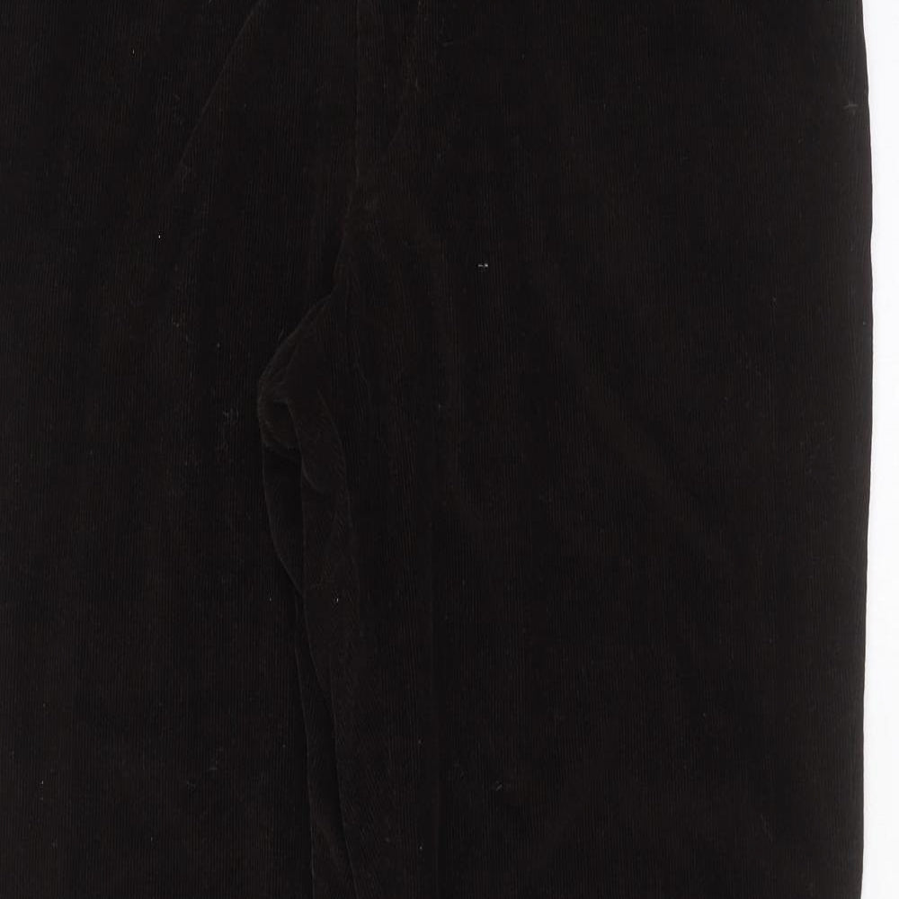 Marks and Spencer Mens Brown  Cotton Trousers  Size 38 in L29 in Regular Zip