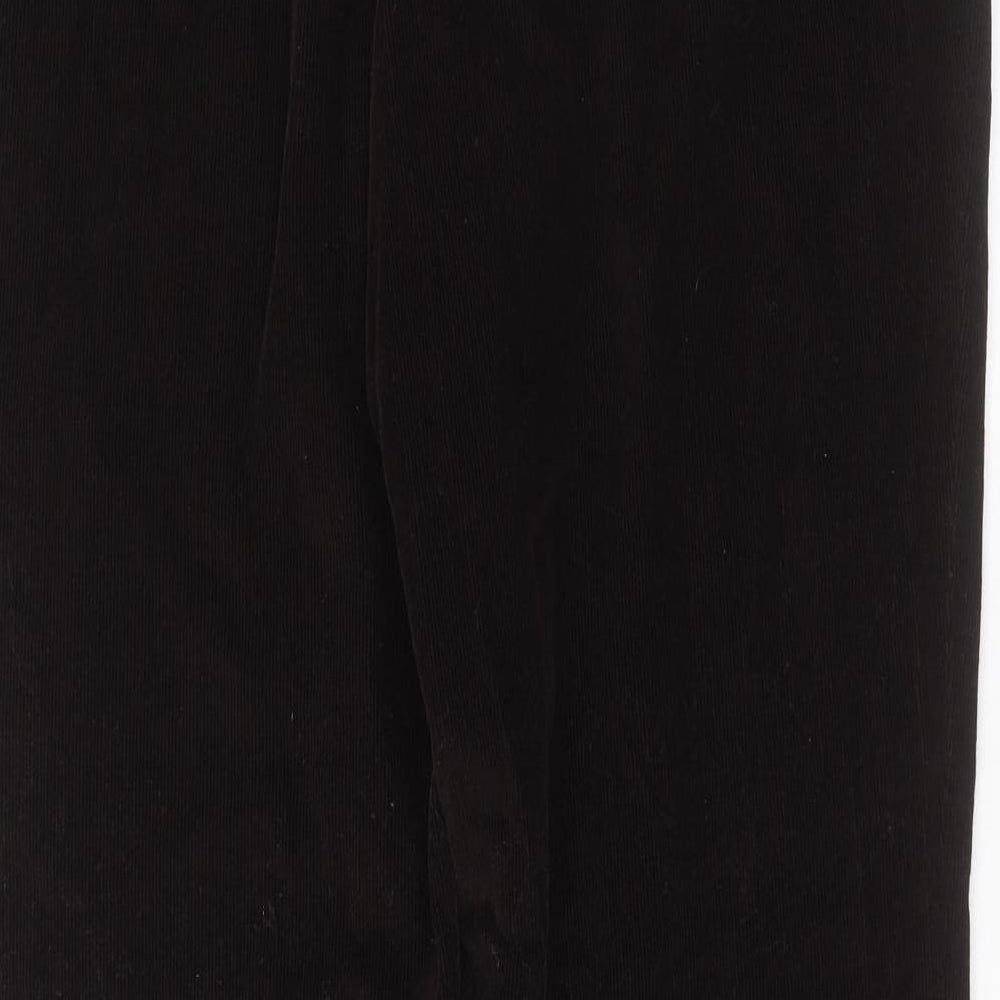 Marks and Spencer Mens Brown  Cotton Trousers  Size 38 in L29 in Regular Zip