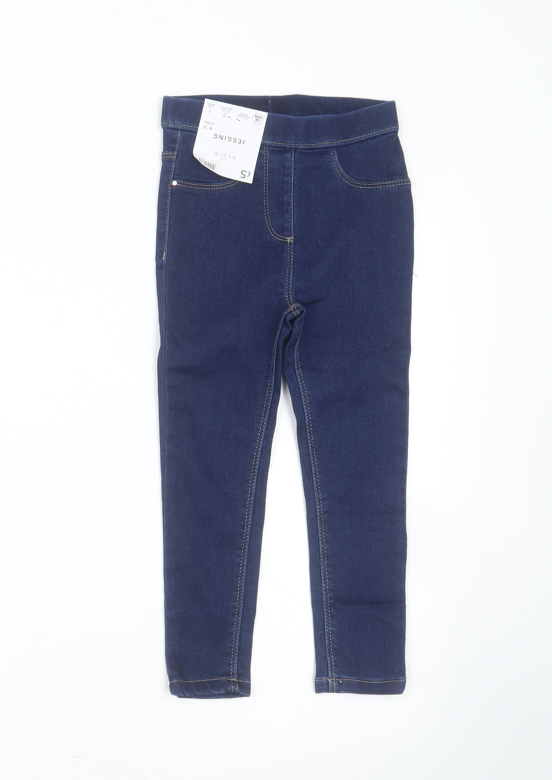 George Girls Blue  Cotton Jegging Jeans Size 4-5 Years  Extra-Slim