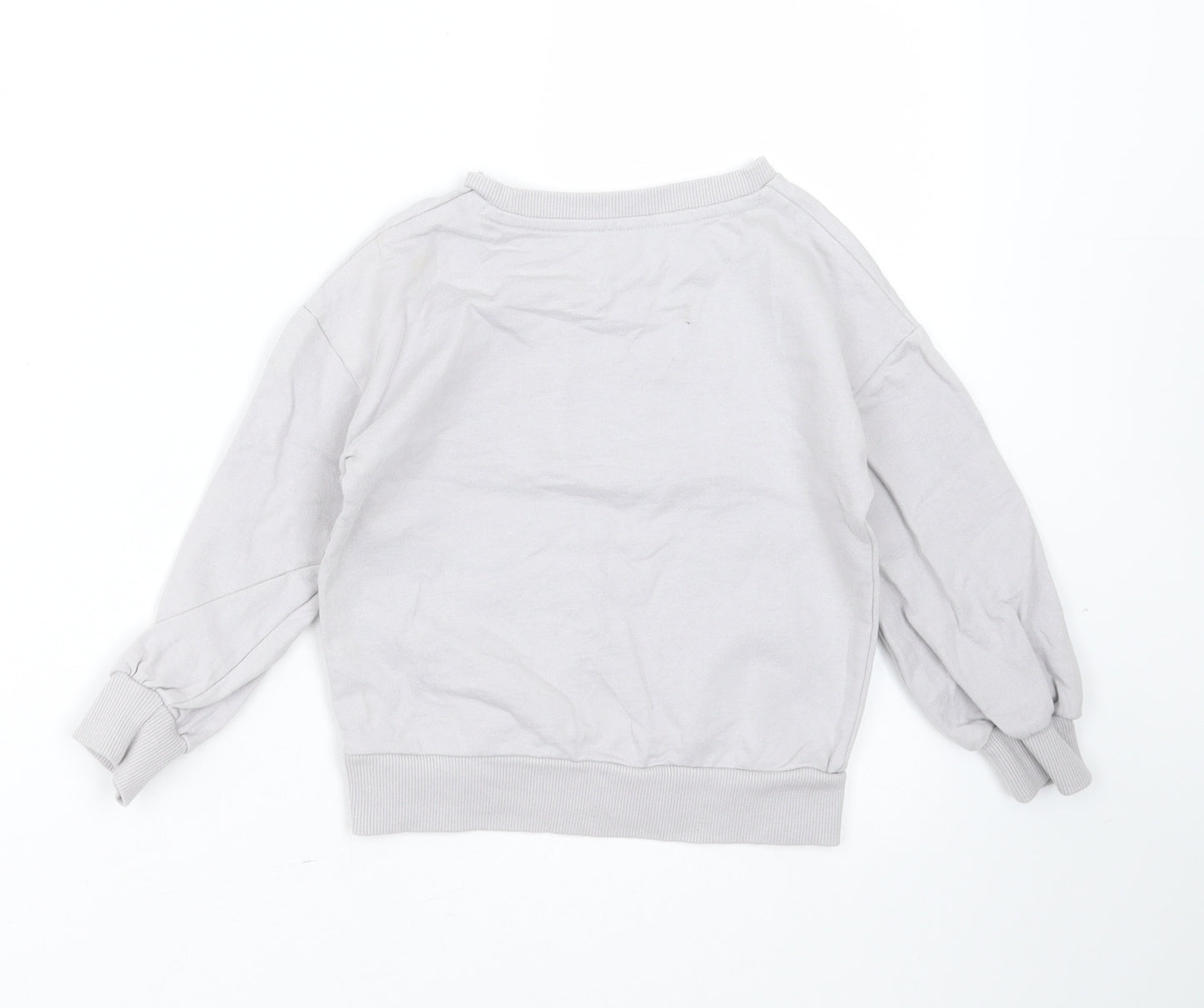 Nutmeg Girls Grey  Cotton Pullover Sweatshirt Size 4-5 Years   - princess