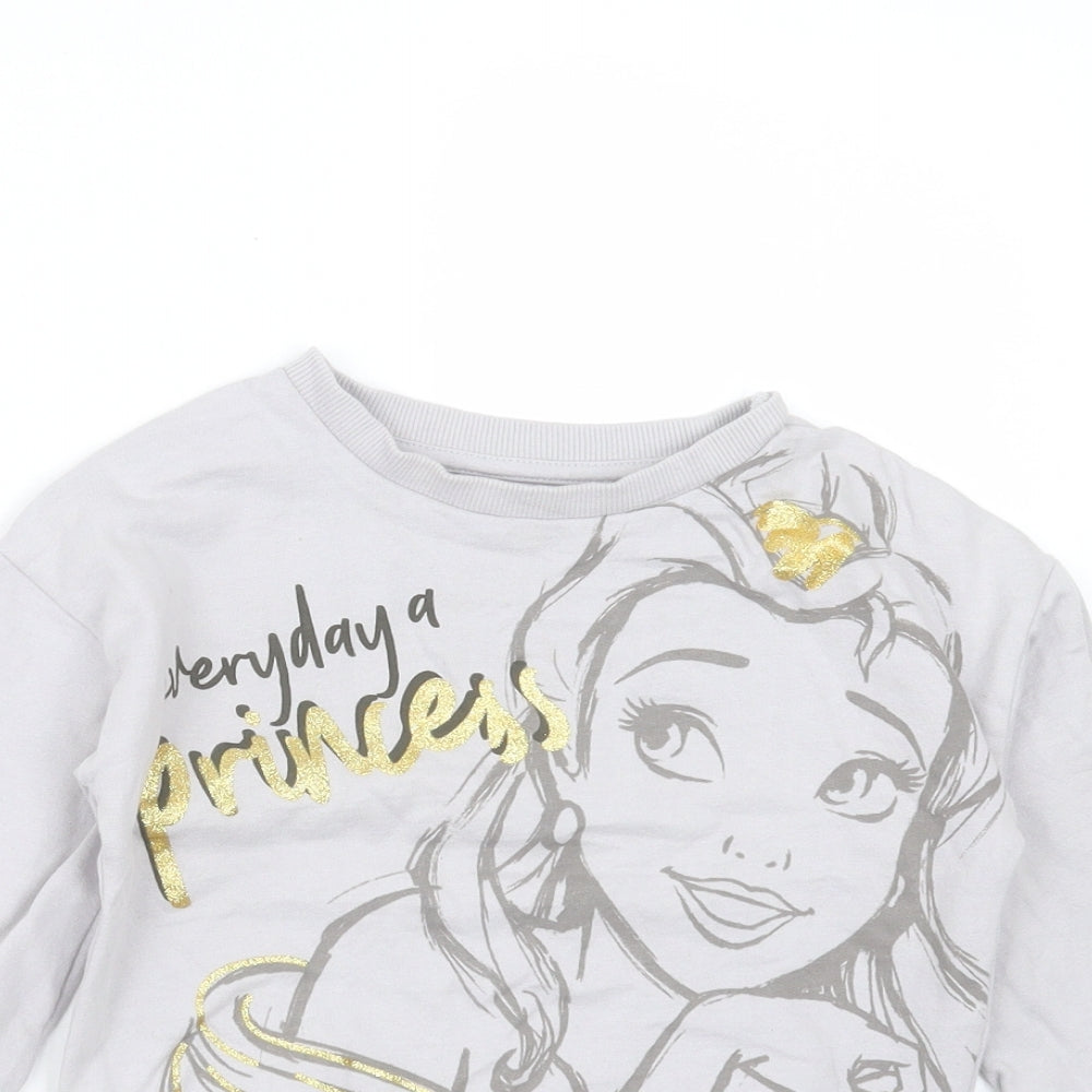 Nutmeg Girls Grey  Cotton Pullover Sweatshirt Size 4-5 Years   - princess