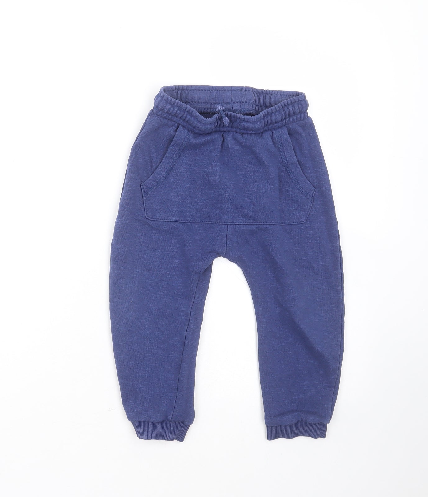 George Boys Blue  Cotton Jogger Trousers Size 2-3 Years  Regular