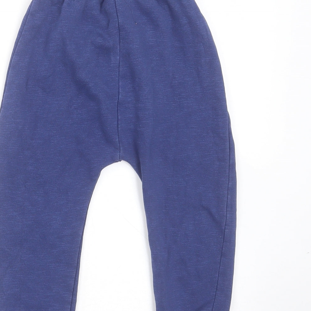 George Boys Blue  Cotton Jogger Trousers Size 2-3 Years  Regular