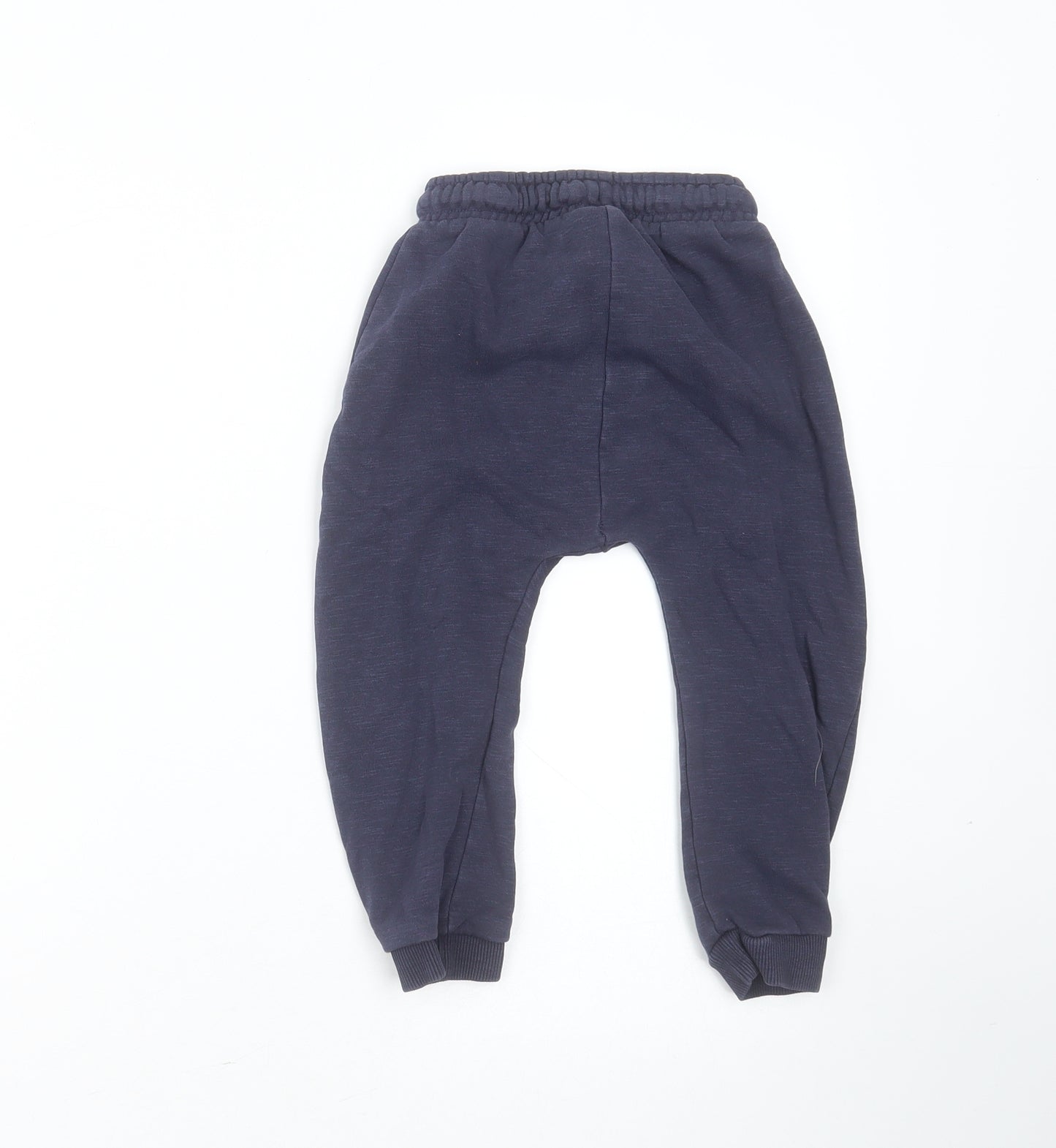 George Boys Blue  Cotton Jogger Trousers Size 2-3 Years  Regular