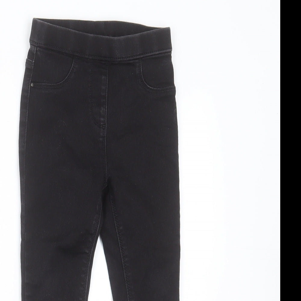 George Girls Black  Cotton Jegging Jeans Size 4-5 Years  Extra-Slim