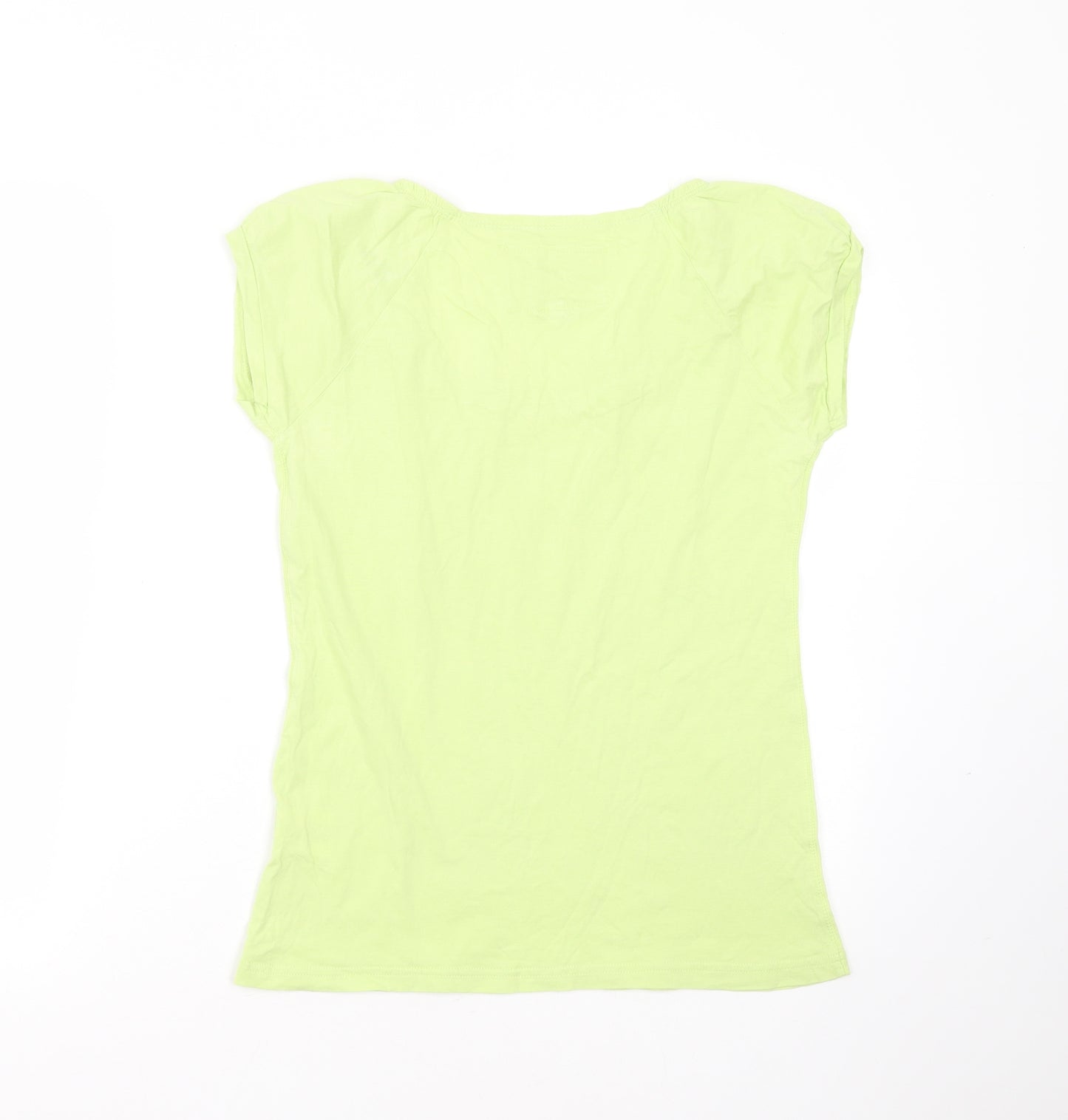 Internationale Womens Green  Cotton Basic T-Shirt Size 12 Round Neck