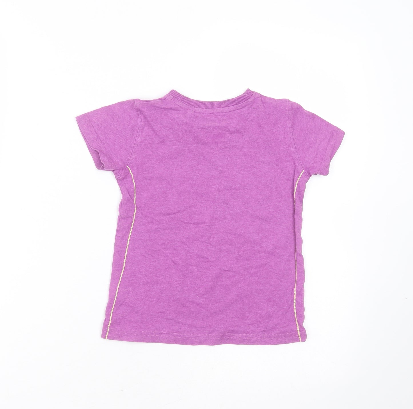 NEXT Boys Purple  Cotton Basic T-Shirt Size 2-3 Years Round Neck  - worlds best brother