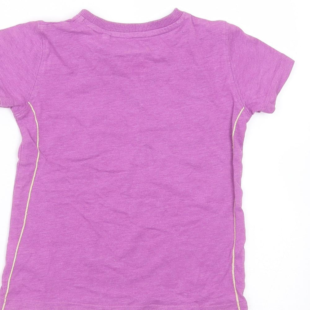 NEXT Boys Purple  Cotton Basic T-Shirt Size 2-3 Years Round Neck  - worlds best brother