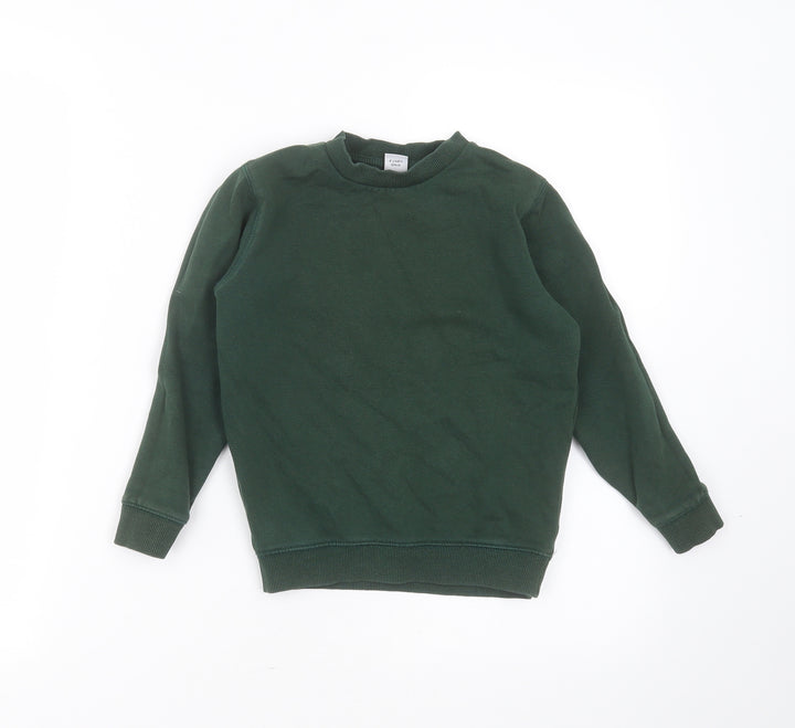 TU Boys Green  Cotton Pullover Sweatshirt Size 4 Years   - school