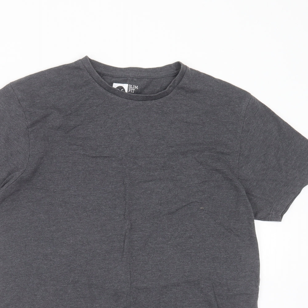 Cedar Wood State Mens Grey  Cotton  T-Shirt Size M Round Neck