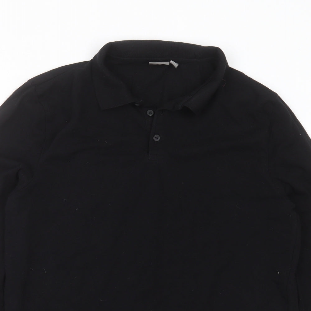 ASOS Mens Black  Cotton  Polo Size XL Collared