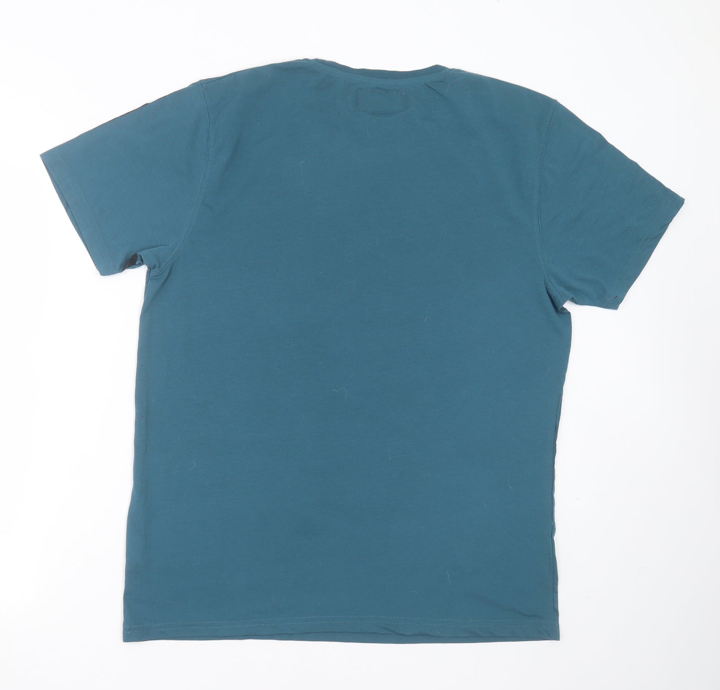 Firetrap Mens Green  Polyester  T-Shirt Size XL Round Neck