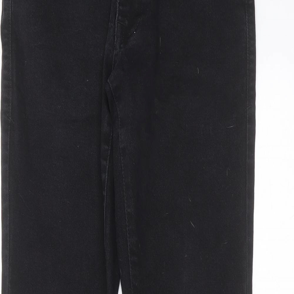 F&F Mens Black  Cotton Skinny Jeans Size 30 in L32 in Extra-Slim Zip