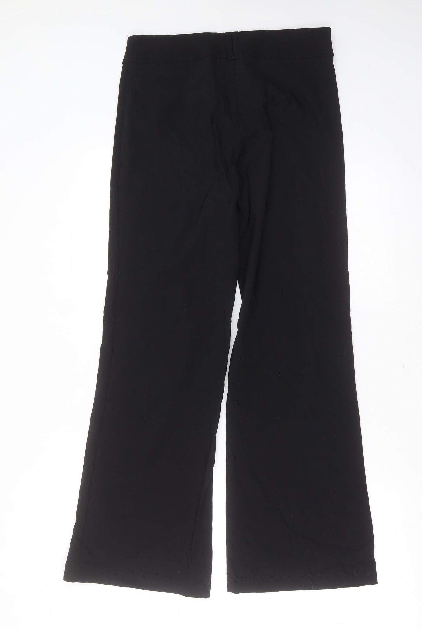 Papaya Womens Black  Viscose Trousers  Size 12 L29 in Regular Zip