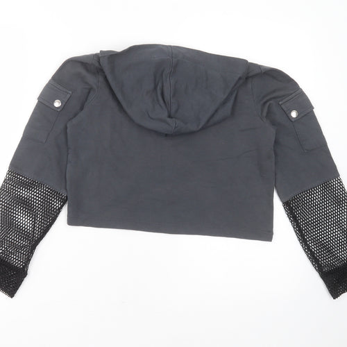 Select Girls Grey  Cotton Pullover Hoodie Size 14 Years   - new york