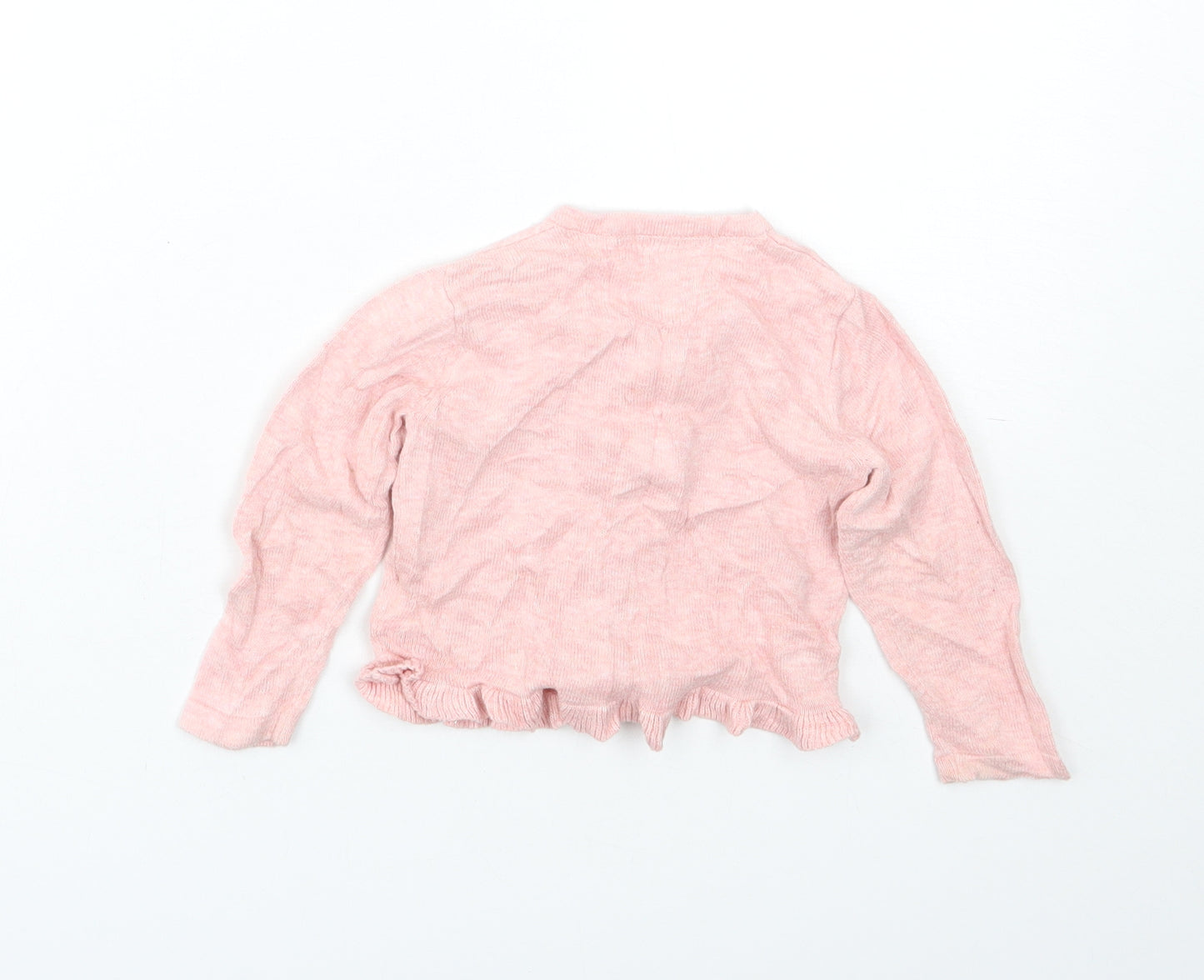 Primark Girls Pink  Cotton Cardigan Jumper Size 9-12 Months  Button