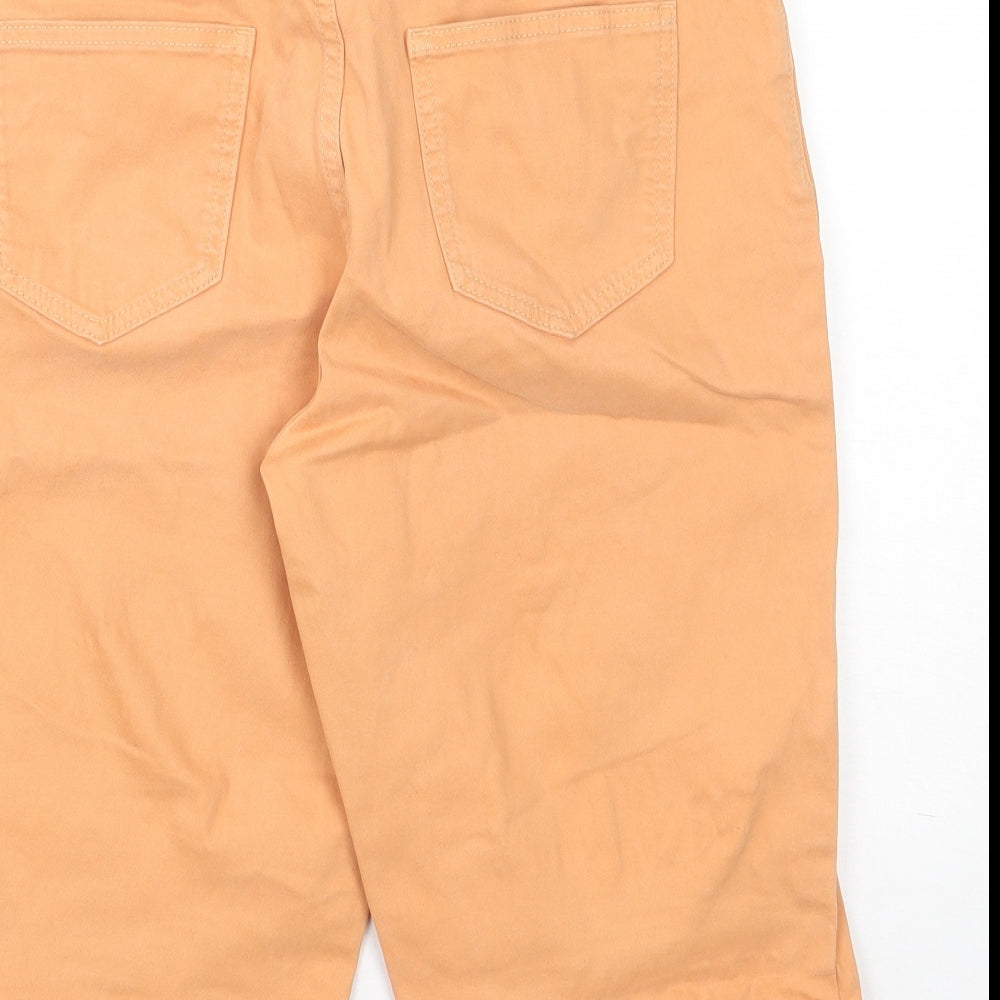 TU Womens Orange  Cotton Bermuda Shorts Size 10 L12 in Regular