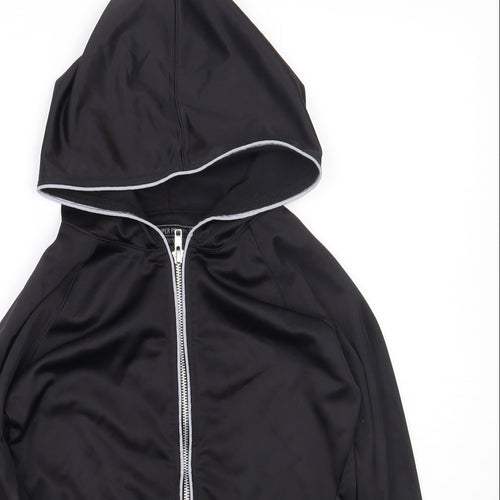 Leisure Club Boys Black  Polyester Full Zip Hoodie Size 9-10 Years  Zip