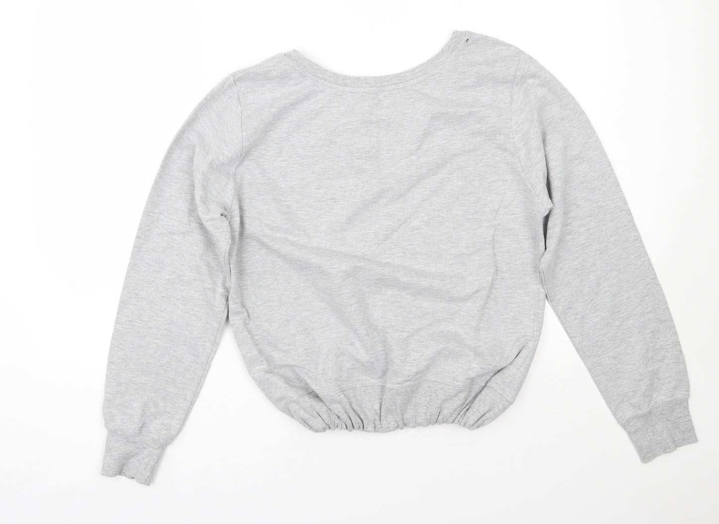 Peacocks Womens Grey  Cotton Pullover Sweatshirt Size M   - Je T'aime