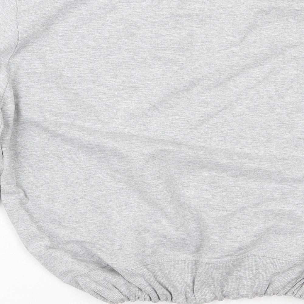 Peacocks Womens Grey  Cotton Pullover Sweatshirt Size M   - Je T'aime