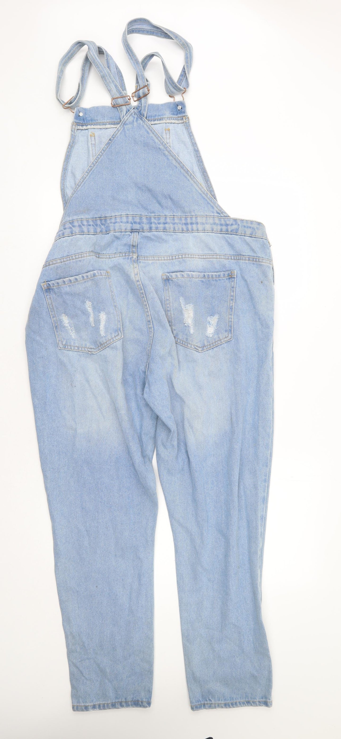 Janina Womens Blue  Cotton Dungaree One-Piece Size 20 L28 in Buckle