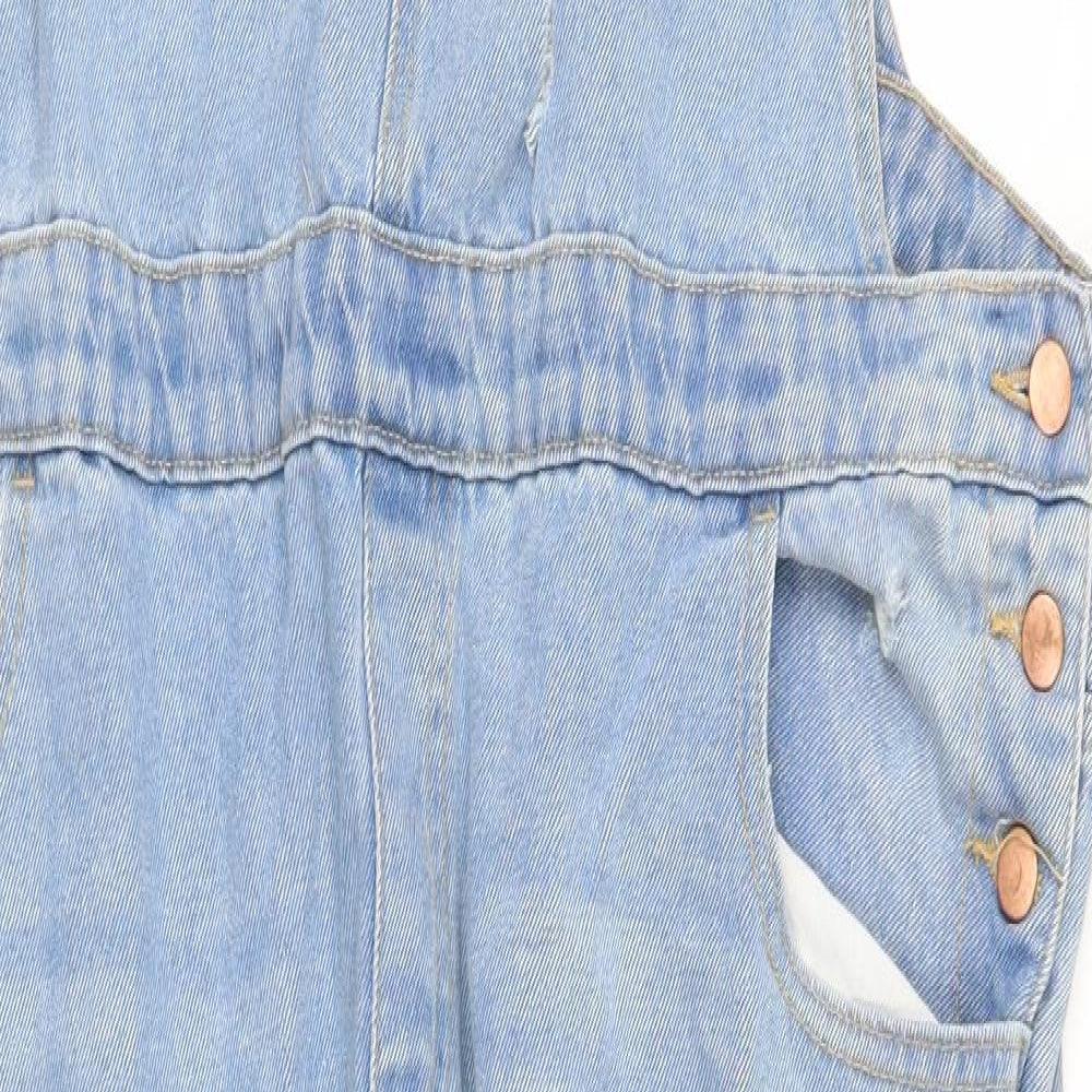Janina Womens Blue  Cotton Dungaree One-Piece Size 20 L28 in Buckle