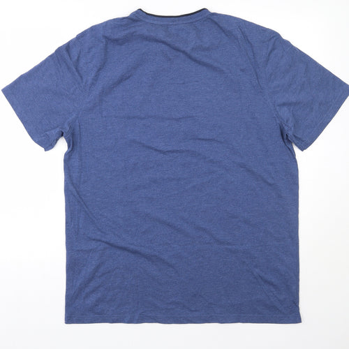 George Mens Blue  Cotton  T-Shirt Size L Round Neck