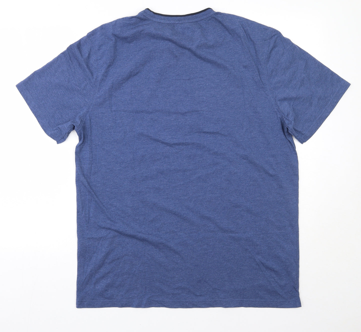 George Mens Blue  Cotton  T-Shirt Size L Round Neck