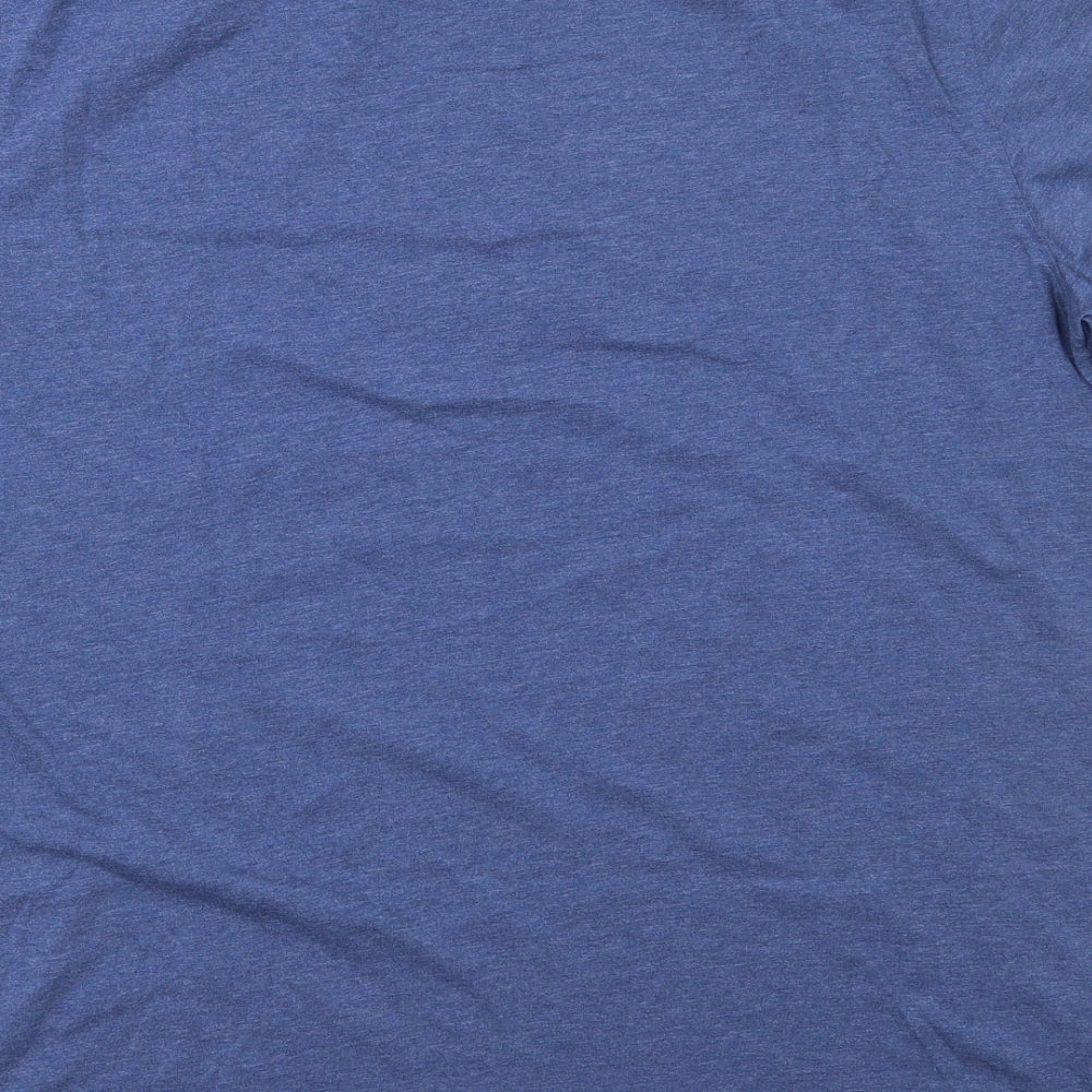 George Mens Blue  Cotton  T-Shirt Size L Round Neck