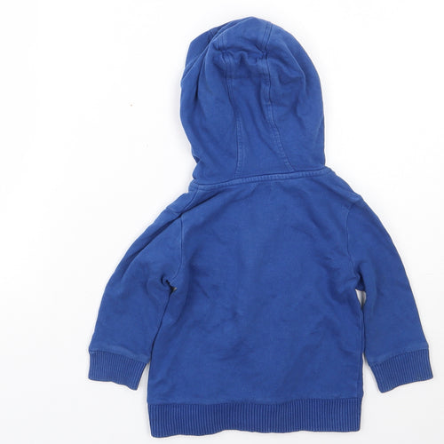 F&F Boys Blue  Cotton Full Zip Jumper Size 12-18 Months  Zip