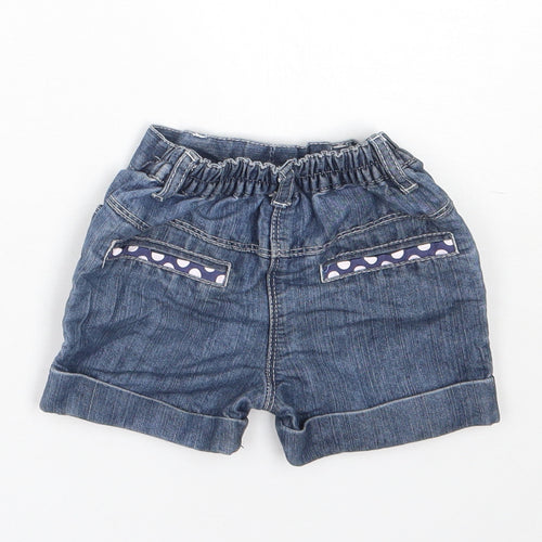 TU Girls Blue  Polyester Cropped Jeans Size 6-9 Months   - Shorts