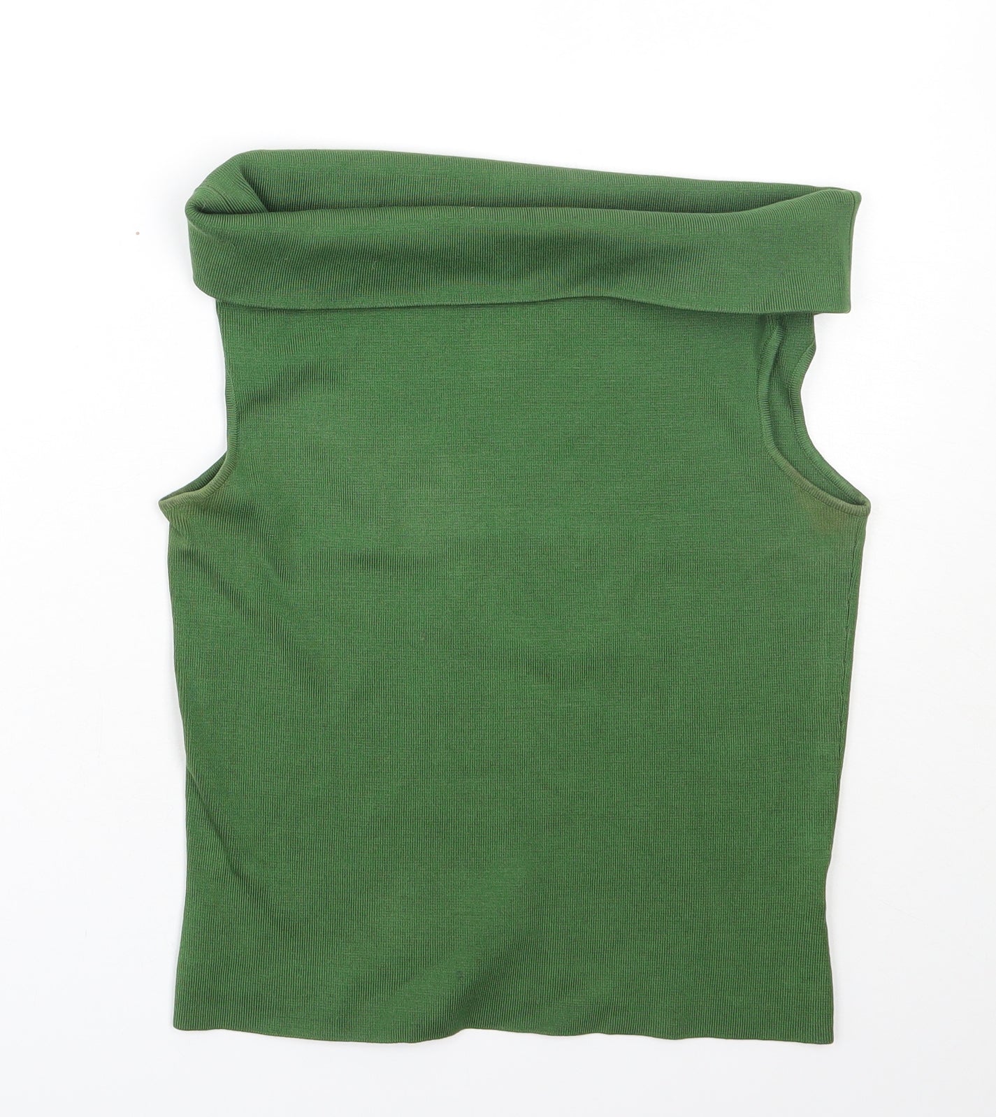 Episode Womens Green  Nylon Basic Tank Size S Roll Neck