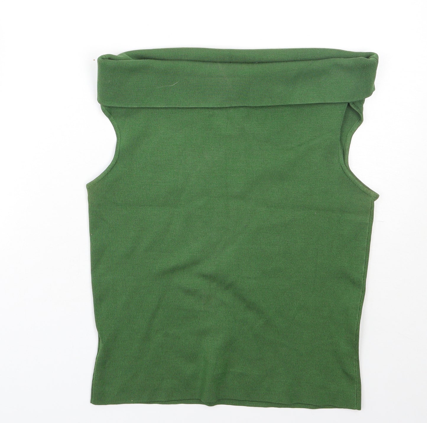 Episode Womens Green  Nylon Basic Tank Size S Roll Neck
